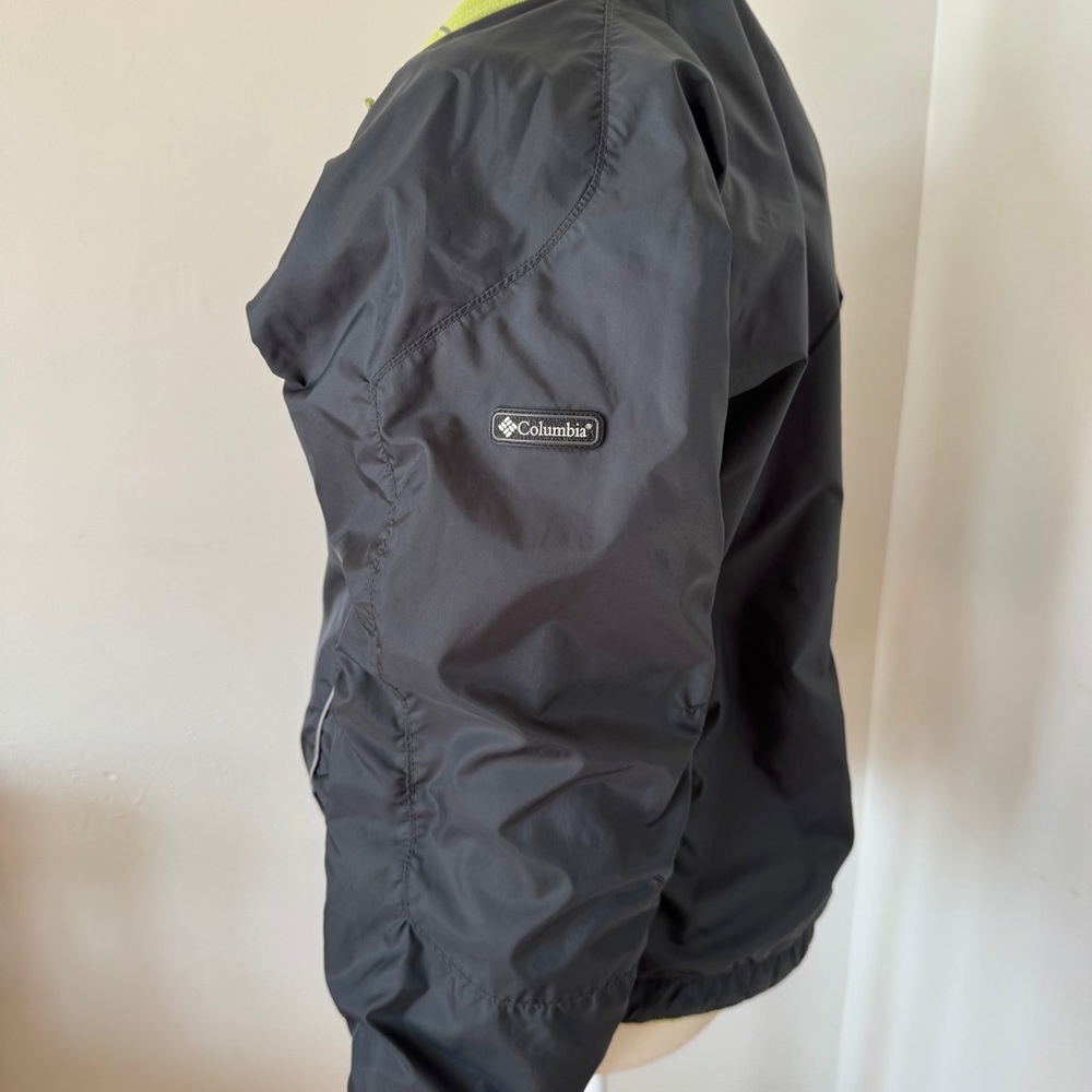 Columbia REVERSIBLE Fleece Nylon Outdoor Jacket Full Zip‎ Green/Grey Size Medium - Picture 10 of 11